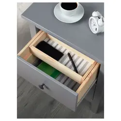 دراور 2 کشو برند IKEA| مدل HEMNES | خاکستری | 66*54 سانتی متر|میز پاتختی- زمان تحویل 2 تا 3 هفته کاری