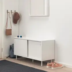 نیمکت برند IKEA |مدل MACKAPÄR | سفید |100*51 سانتی متری| با محفظه های ذخیره سازی| جاکفشی- زمان تحویل 2 تا 3 هفته کاری