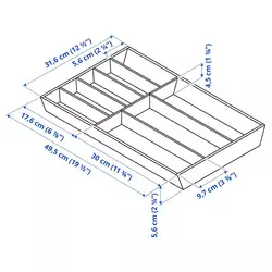 جای قاشق چنگال برند IKEA| مدل UPPDATERA |بامبو روشن|32*50 سانتی متر