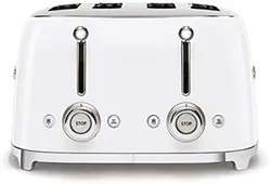 توستر 4 اسلایس برند اسمگ |  مدل  TSF03WHUK |چهار اسلات فوق عریض |سطح قهوه ای شدن|  بازشو خودکار | سینی خرده نان قابل جابجایی| دکمه های گرم کردن و یخ زدایی مجدد | پایه های ضد لغزش|- زمان تحویل 2 تا 3 هفته کاری