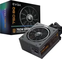 منبع تغذیه Evga 750 Bq, 80+ Bronze 750W |نیمه ماژولار|شامل تستر برق رایگان|110-Bq-0750-V3|مشکی- زمان تحویل 2 تا 3 هفته کاری