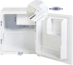 یخچال کوچک SGR-035-H سوپر جنرال |همراه با قفل کودک| قفسه| جعبه فریزر| درب برگشت پذیر