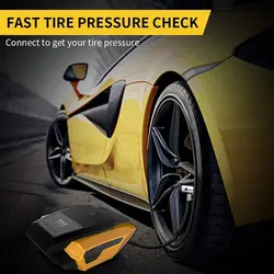 پمپ باد لاستیک قابل حمل 12 ولت DC کمپرسور هوا AccLoo با نور LED و دهانه بادی 3 عددی برای لاستیک ماشین / دوچرخه / موتور سیکلت / بسکتبال و سایر وسایل بادی- زمان تحویل 2 تا 3 هفته کاری