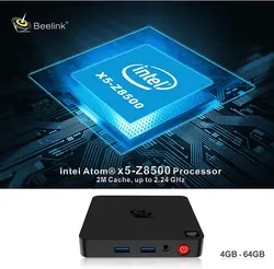 مینی کامپیوتر برند Beelink مدل 4K HD HDMI |64GB eMMC| Dual WiFi | USB 3.0 | 4GB DDR3 |Windows 10 |Intel Quad Core x5-Z8500 |T4|- زمان تحویل 2 تا 3 هفته کاری