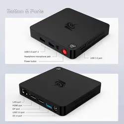 مینی کامپیوتر برند Beelink مدل 4K HD HDMI |64GB eMMC| Dual WiFi | USB 3.0 | 4GB DDR3 |Windows 10 |Intel Quad Core x5-Z8500 |T4|- زمان تحویل 2 تا 3 هفته کاری