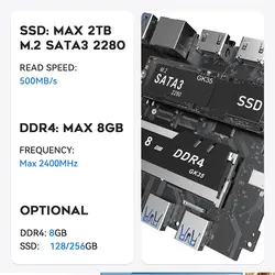 مینی کامپیوتر برند Beelink مدل 4K Dual HDMI |128G SSD| 2.4G/5G WiFi | USB 3.0 |8 GB RAM |Windows 10 Pro|Intel J4105 |GK35|- زمان تحویل 2 تا 3 هفته کاری