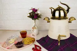 کتری کروپست مدل هرمی با قوری فانتزی (هرمی رنگی)