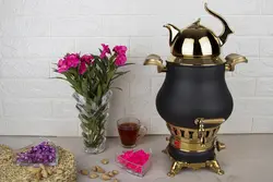 سماور کروپست مدل السا (مشکی طلایی)