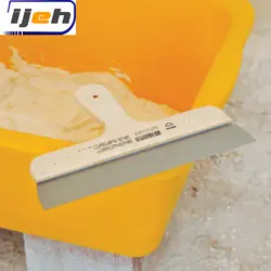 لیسه دسته چوبی برند دکور کد 046 طول 25 سانتی متر – dekor Curved Handle Spatula code 046