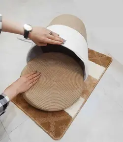 سبد لباس کنفی بزرگ دسته دار {Woven Storage Baskets}