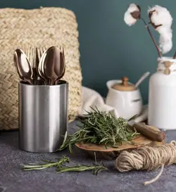 جا قاشقی استیل رومیزی {stainless steel}