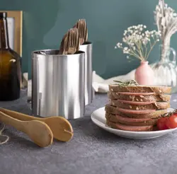 جا قاشقی استیل رومیزی {stainless steel}