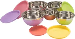 کاسه استیل رنگی 5 عددی