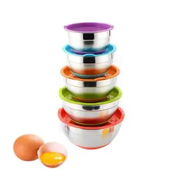 کاسه استیل رنگی 5 عددی