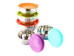 کاسه استیل رنگی 5 عددی