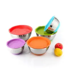 کاسه استیل رنگی 5 عددی