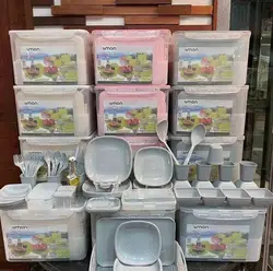 ظروف مسافرتی لیمون 8 نفره 85 پارچه