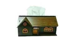 جا دستمال کاغذی طرح کلبه آبنوس