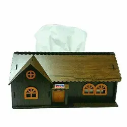 جا دستمال کاغذی طرح کلبه آبنوس