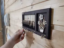 جاکلیدی دیواری طرح چرتکه(شامل 4 قلاب)