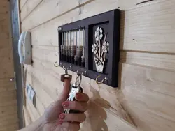 جاکلیدی دیواری طرح چرتکه(شامل 4 قلاب)