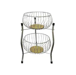 سبد سیب زمینی و پیاز دو طبقه استیل