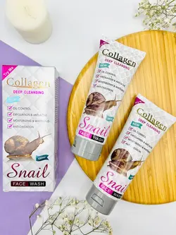 ژل شستشو و کرم فیس واش کلاژن حلزون
