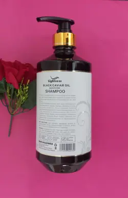 پک شامپو و ماسک مو روغن خاویار بدون سولفات لایتنس مدل بیوتین