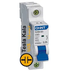 کلید مینیاتوری،تک پل،تک فاز 50 آمپر،6 کیلو آمپر، CHINT سری NXB-63 1P