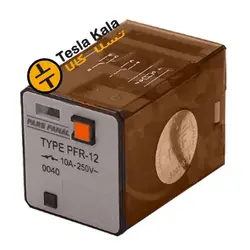 رله شیشه ای پارس فانال 8 پایه 2NO2NC ولتاژ کاری و کنترلی 220VAC مدل PFR12