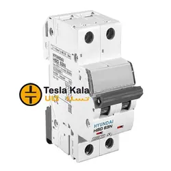 کلید مینیاتوری دو پل دوفاز 4 آمپر  6 کیلو آمپر  HYUNDAI سری HGD 63N