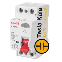 کلید محافظ جان (RCCB) مدل دو پل 25آمپر HDB6VR225SC برند HIMEL