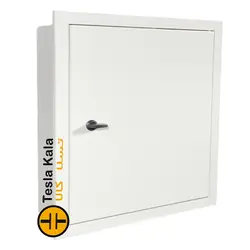 تابلو برق  دیواری فلزی توکار سینی‌دار تکنولوژی لیزر ضخامت ورق 0.70 و ابعاد WHD 60*80*15
