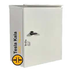 تابلو برق  دیواری فلزی روکار بارانی طرح ریتال تکنولوژی لیزر ضخامت ورق 1 و ابعاد WHD 70*90*26