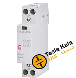 کنتاکتور تکفاز ( دو پل ) 25 آمپر برند ETI ولتاژ کنترل230 VAC مدل R 25-20