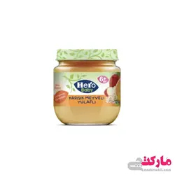 پوره میوه هروبیبی کودک طعم چند میوه و جو دوسر وزن 125 گرم