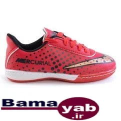 کفش فوتسال بچه گانه طرح نایکی|قرمز/مشکی