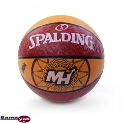 توپ بسکتبال طرح اسپالدینگ|زرشکی/زرد