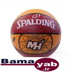توپ بسکتبال طرح اسپالدینگ|زرشکی/زرد