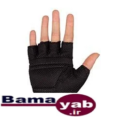 دستکش نیمه دوچرخه سواری طرح آدیداس 01|مشکی/آبی