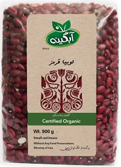 لوبیا قرمز ارگانیک و طبیعی آبگینه 900 گرمی