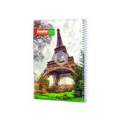 مشخصات و خرید عمده دفتر فنری 50برگ طلقی سه خط صنوبر - نیک استور | فروشگاه عمده لوازم تحریر