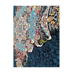 فرش ماشینی کوروش طرح اِلی زمینه سرمه ای