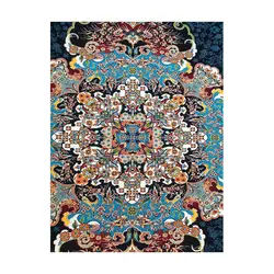 فرش ماشینی کوروش طرح اِلی زمینه سرمه ای