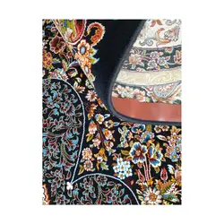 فرش ماشینی کوروش طرح آیدا زمینه سرمه ای