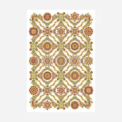 فرش ماشینی عرش طرح نگار زمينه کِرم