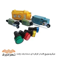 خرید اینترنتی، مشخصات و قیمت میکروسوییچ قابدار قرقره ای دسته بلند چانت | فروشگاه تهران برق