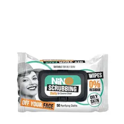 دستمال مرطوب آرایش پاک کن درب دار پوست چرب نینو