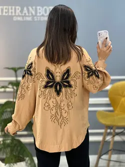 شومیز مانتویی گلدوزی کد 649