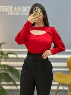 شومیز یقه چشمی کد 619